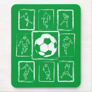 Painted soccer skills motivational mouse pad