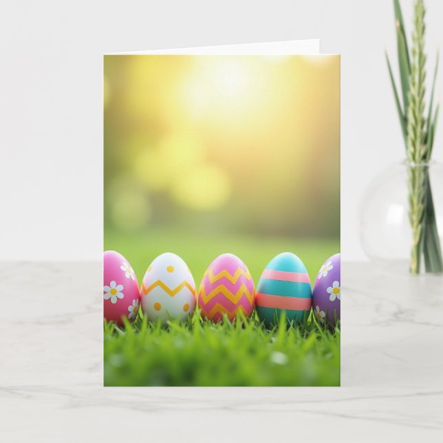 Painted Spring Eggs Card (Front)