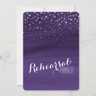 Painted star wedding rehearsal dinner invite