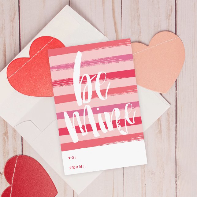 Painted stripe classroom valentine day card (Creator Uploaded)