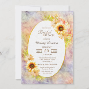 Painted Sunflower Floral Bridal Brunch Invitation