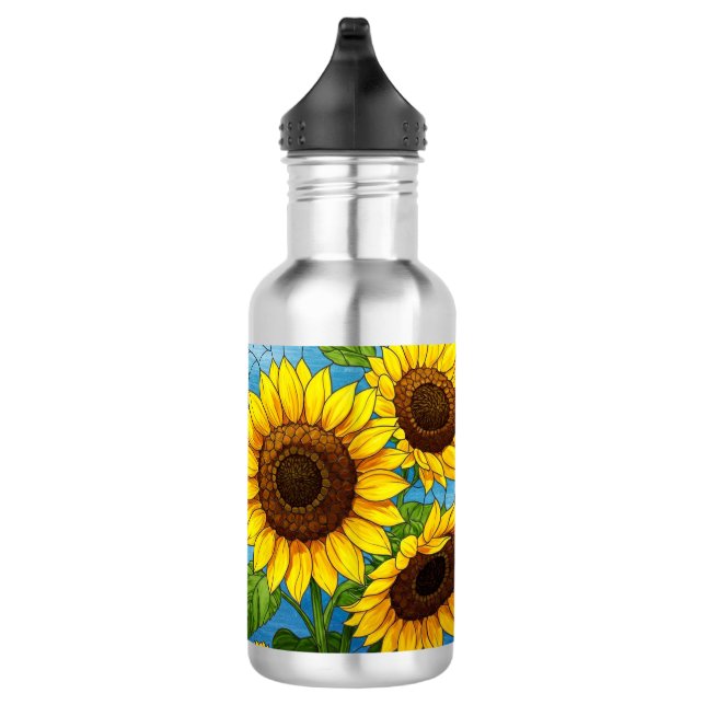 Painted Sunflowers  710 Ml Water Bottle (Right)