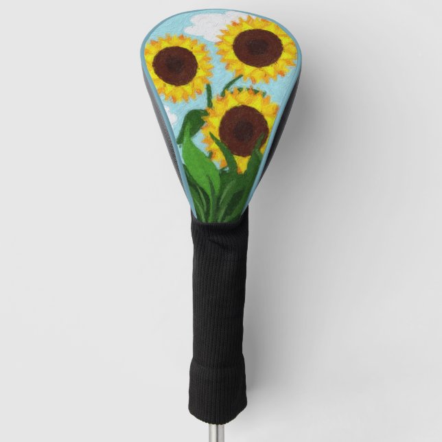 Painted Sunflowers Golf Head Cover (Front)