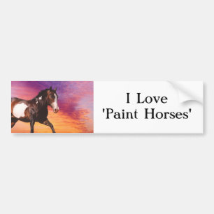 Painted sunrise Bumper sticker. Sticker