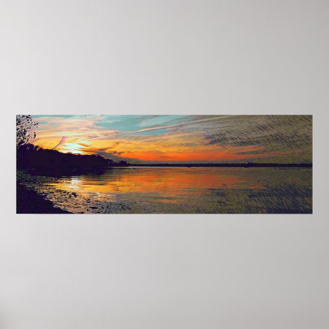 Painted Sunset Poster (Front)