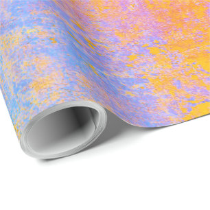 painted texture in sunset colours wrapping paper