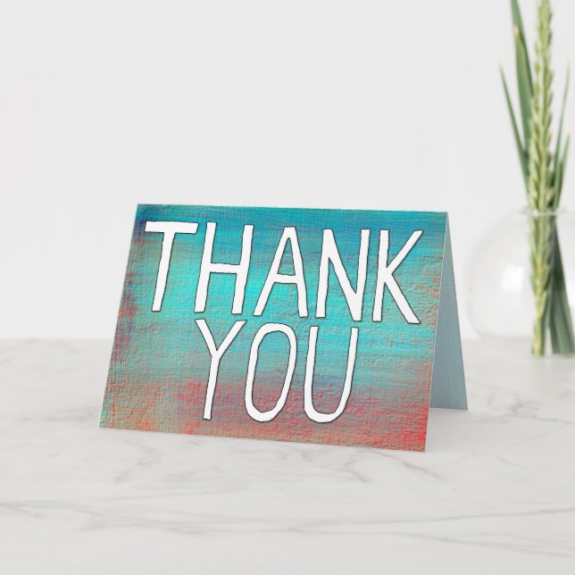 Painted Thank You Card (Customisable) (Front)