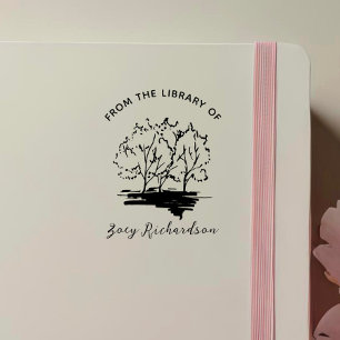 Painted Tree Personalised Book Library Self-inking Stamp