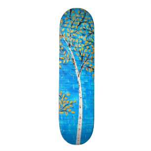 painted trees skateboard