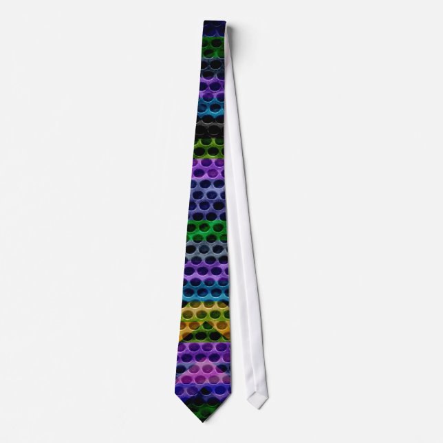 Painted Trendy Chevron Hole Tie (Front)