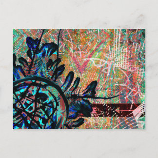 Painted Tribal Flower Boho Southwest Arrow Pattern Postcard