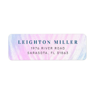 Painted Tropical Leaf Return Address Label