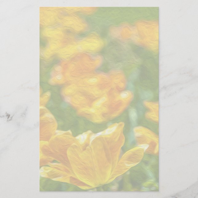 Painted Tulips Stationery (Front)