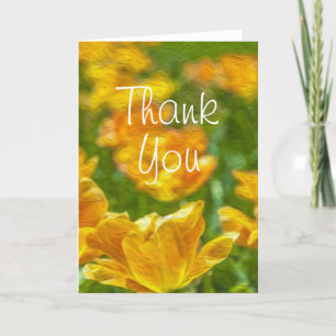 Painted Tulips Thank You Card