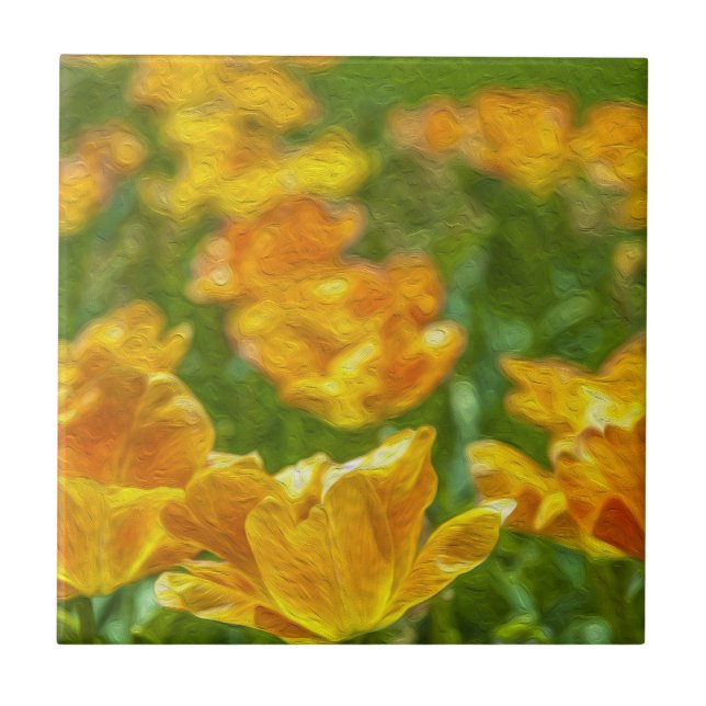 Painted Tulips Tile (Front)