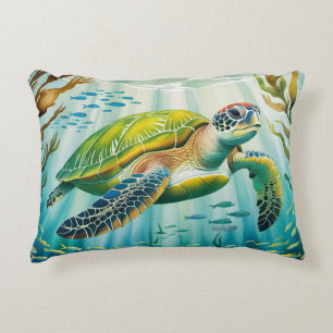 Painted Turtle Decorative Cushion
