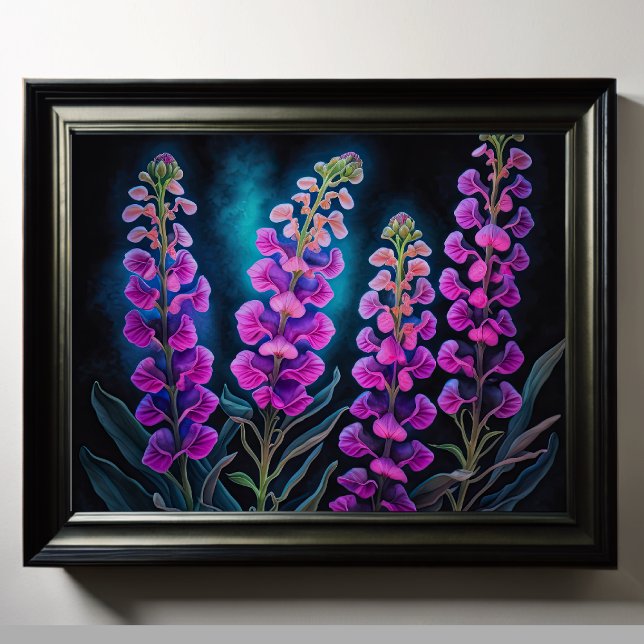 Painted Upclose Snapdragons Flowers 5:4 Poster (Creator Uploaded)