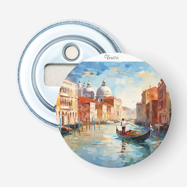 Painted Venice, Italy Bottle Opener (Front)
