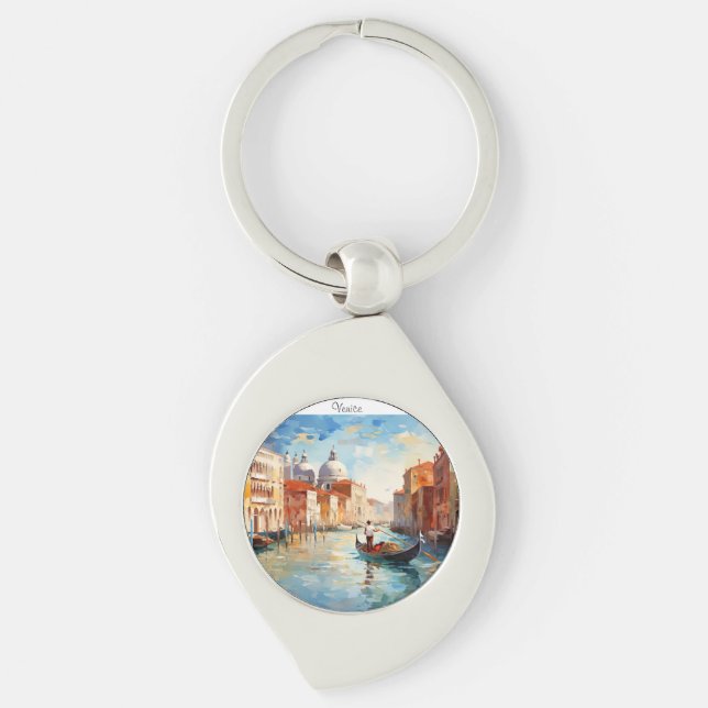 Painted Venice, Italy Key Ring (Front)