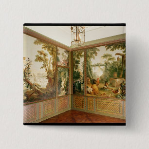 Painted wall panels in the Salon of Gille 15 Cm Square Badge