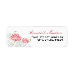 Painted Water Lilies Return Address Labels