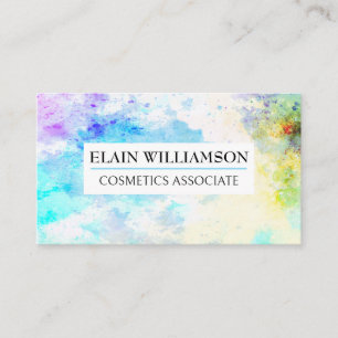Painted Watercolor Background Artistic Business Card
