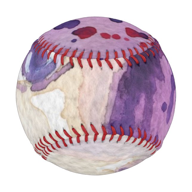Painted Watercolor Background Baseball (Front)
