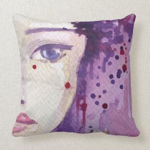 Painted Watercolor Background Cushion