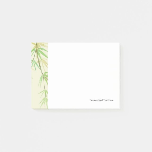 Painted watercolor card with wild stylised post-it notes (Front)