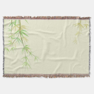 Painted watercolor card with wild stylised throw blanket