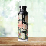 Painted Watercolor Floral Bouquet Personalised Water Bottle<br><div class="desc">Personalised name over watercolor painted floral bouquet in spring tones.</div>