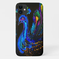 Painted Whimsical Peacock