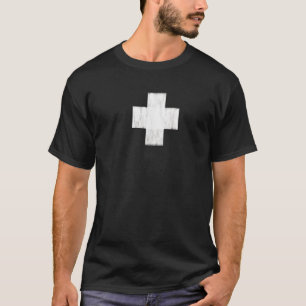 Painted White Cross On Red Guard Life V.2 T-Shirt
