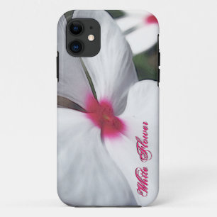 Painted White Flower with Pink Centre iPhone 11 Case