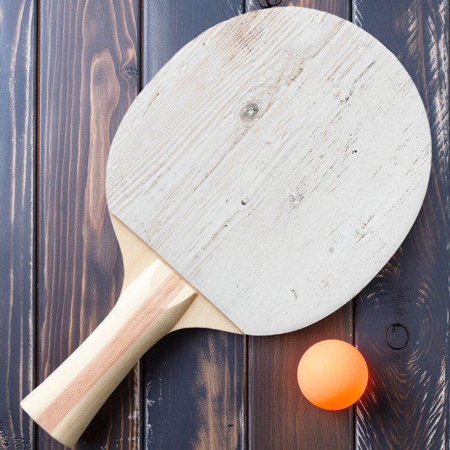 Painted White Wood  Ping Pong Paddle (Creator Uploaded)
