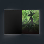Painted Wickedly Good Witch Any Age Birthday Card<br><div class="desc">Painted Wickedly Good Witch Any Age Birthday Card - This birthday greeting card features a green and black painting of a witch in an enchanted forest. Perfect for any age girl or woman's milestone birthday who loves dark fantasy and spooky things.</div>