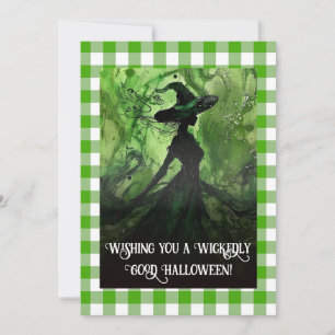 Painted Wickedly Good Witch Halloween  Card