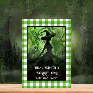 Painted Wickedly Good Witch Halloween  Thank You Card