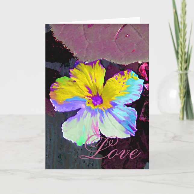 Painted Wildflower Love Card (Front)