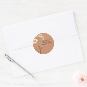 Painted Wildflowers Envelope Address Seal