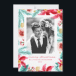 PAINTED WINTER BOTANICAL christmas greeting card<br><div class="desc">PAINTED WINTER BOTANICAL christmas greeting card featuring a photo</div>