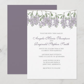 Painted Wisteria Wedding Invitation