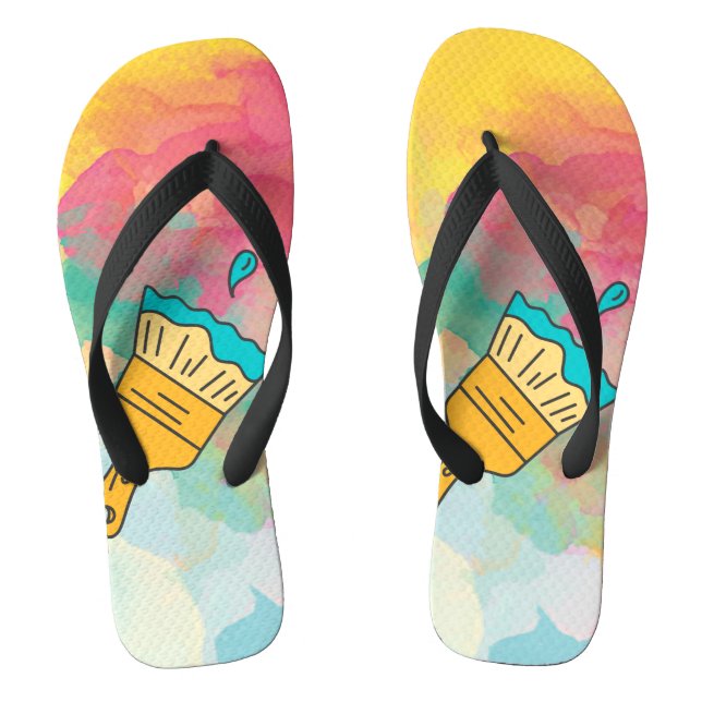 painted with a brush thongs (Footbed)