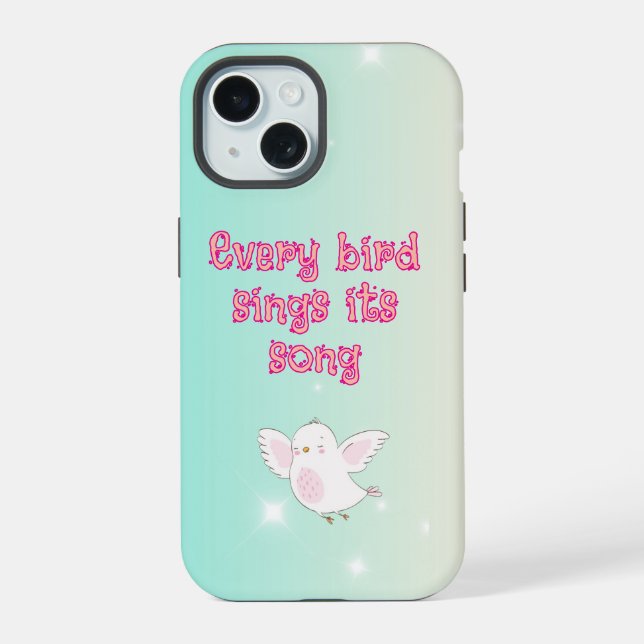 Painted woman and a bird phone case (Back)
