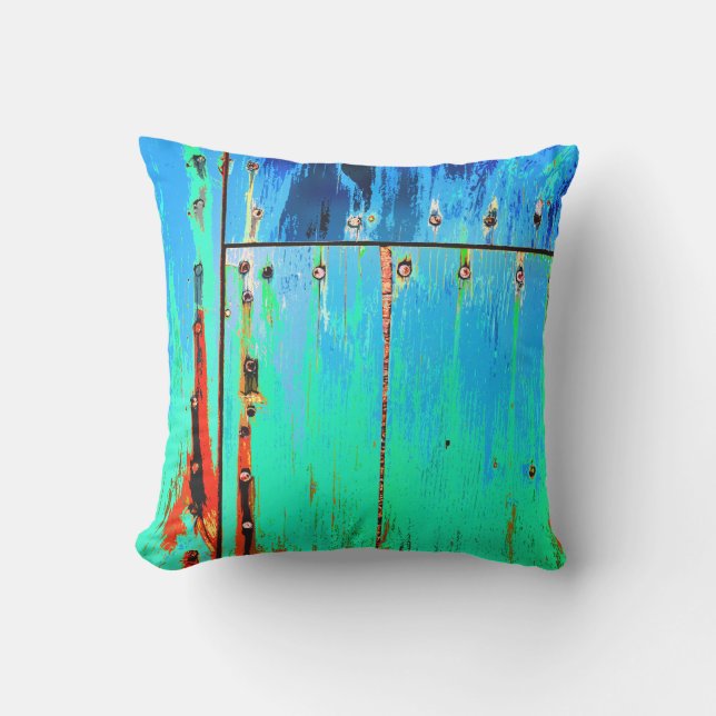 Painted Wooden Board Cushion (Front)