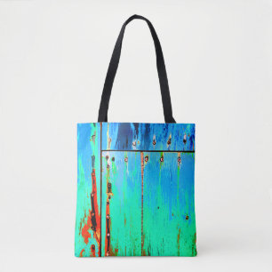 Painted Wooden Board Tote Bag