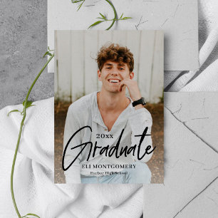 Painted Word Editable Colour Graduation Invitation