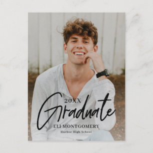 Painted Word Editable Colour Graduation Postcard