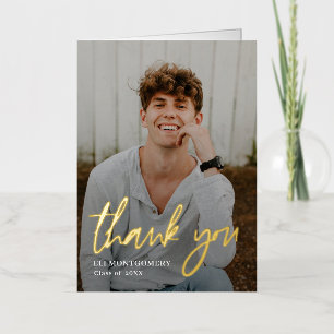 Painted Word FOIL Graduation Thank You Card