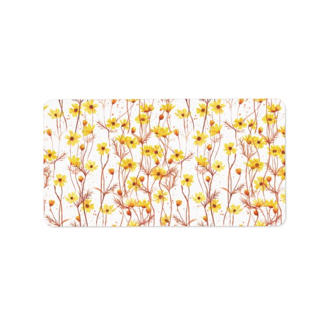 Painted Yellow Daisies Label (Front)